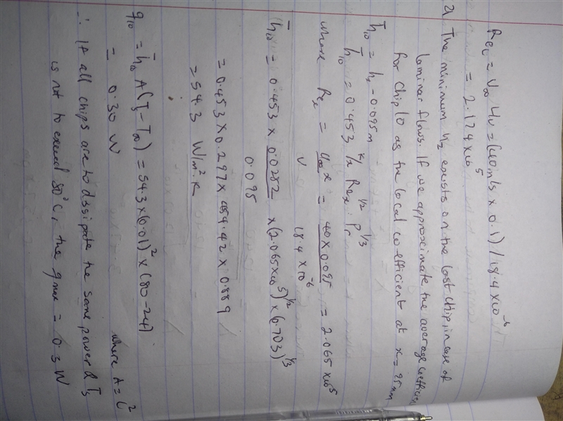 An array of 10 silicon chips, each of length L = 10 mm on a side, is insulated on-example-1