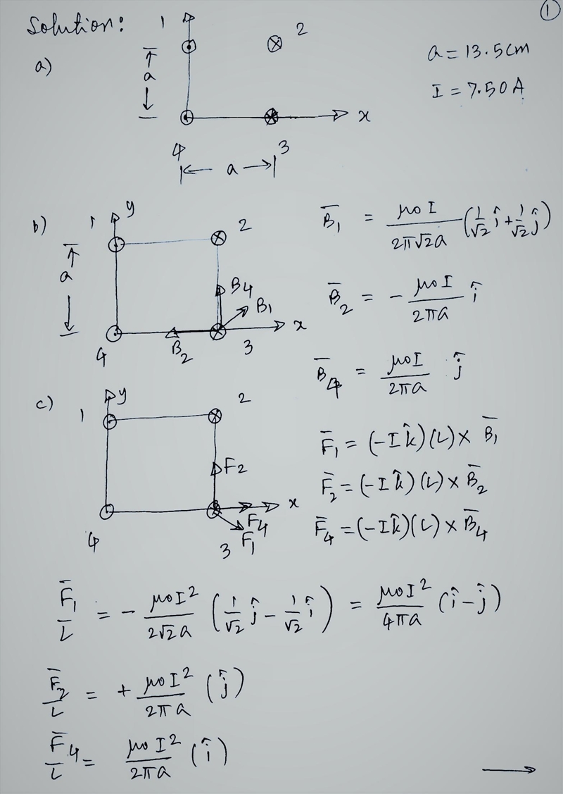 In the same configuration of the previous problem 3, four long straight wires are-example-1