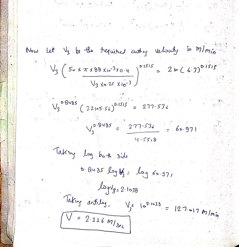 1. The workpart in a turning operation is 88 min in diameter and 400 mm long. A feed-example-2