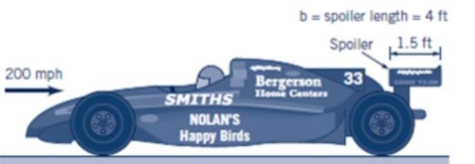 A spoiler used on race cars to produce a negative lift, thereby providing a better-example-1