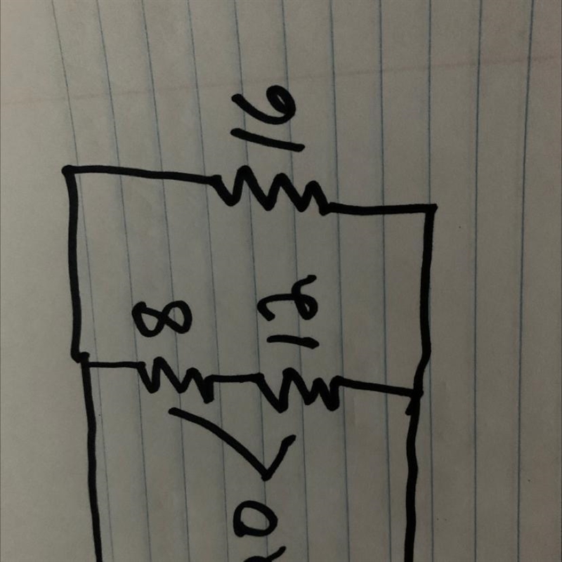 Arrange an 8-, 12-, and 16-Ω resistor in a combination that has a total resistance-example-1