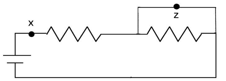 She uses a voltmeter, that measures in volts, and an ammeter that measures in amps-example-1