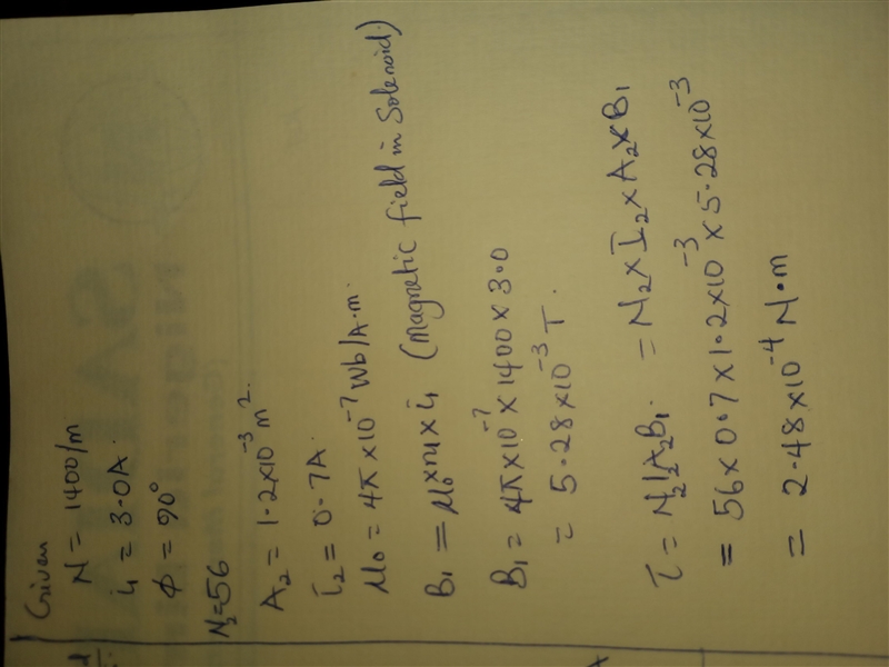 A long solenoid has 1400 turns per meter of length, and it carries a current of 3.0 A-example-1