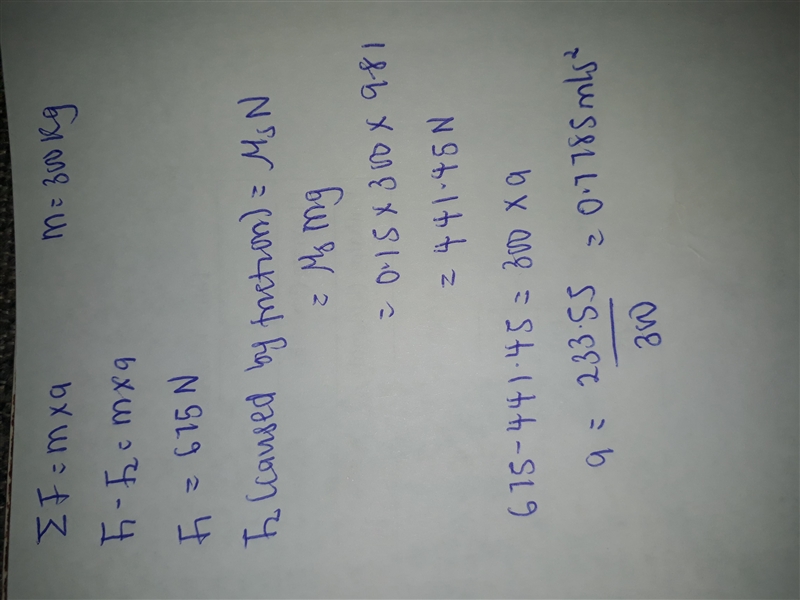 A horizontal force of 675 N is needed to overcome the force of static friction between-example-1