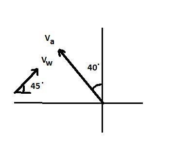 An airplane is traveling at a fixed altitude with an outside wind factor. The airplane-example-1