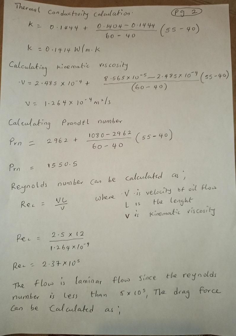 7–14 Engine oil at 80°C flows over a 12-m-long flat plate whose temperature is 30°C-example-2