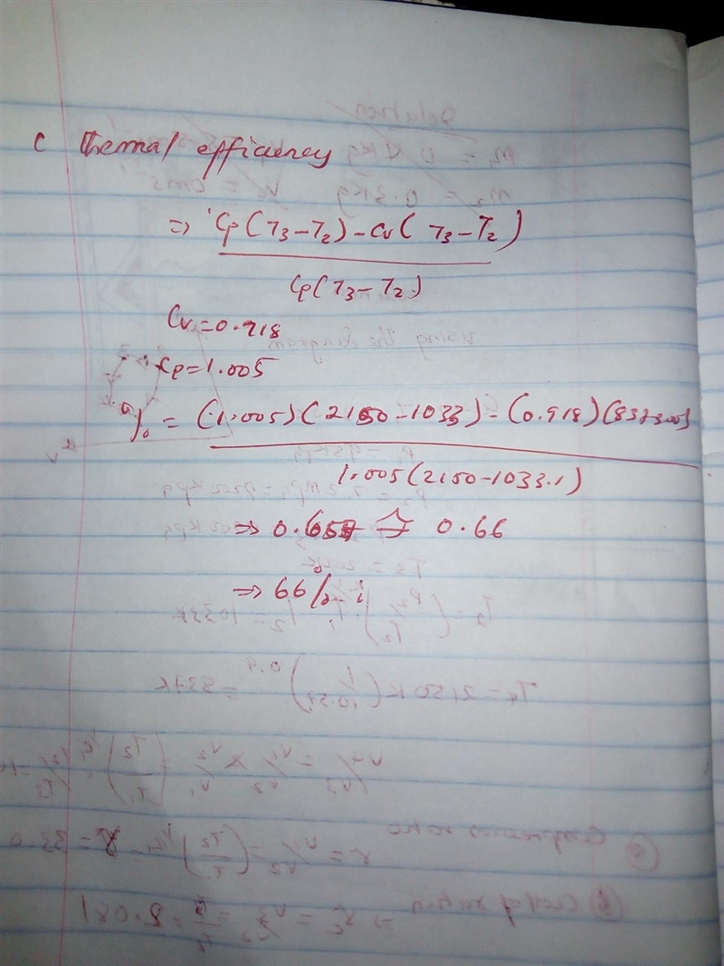 The pressure and temperature at the beginning of compression of an air-standard Diesel-example-1