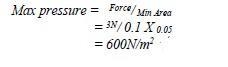 a block measuring 20cm by 10cm by 5cm rests on a flat surface. The block has a weight-example-1