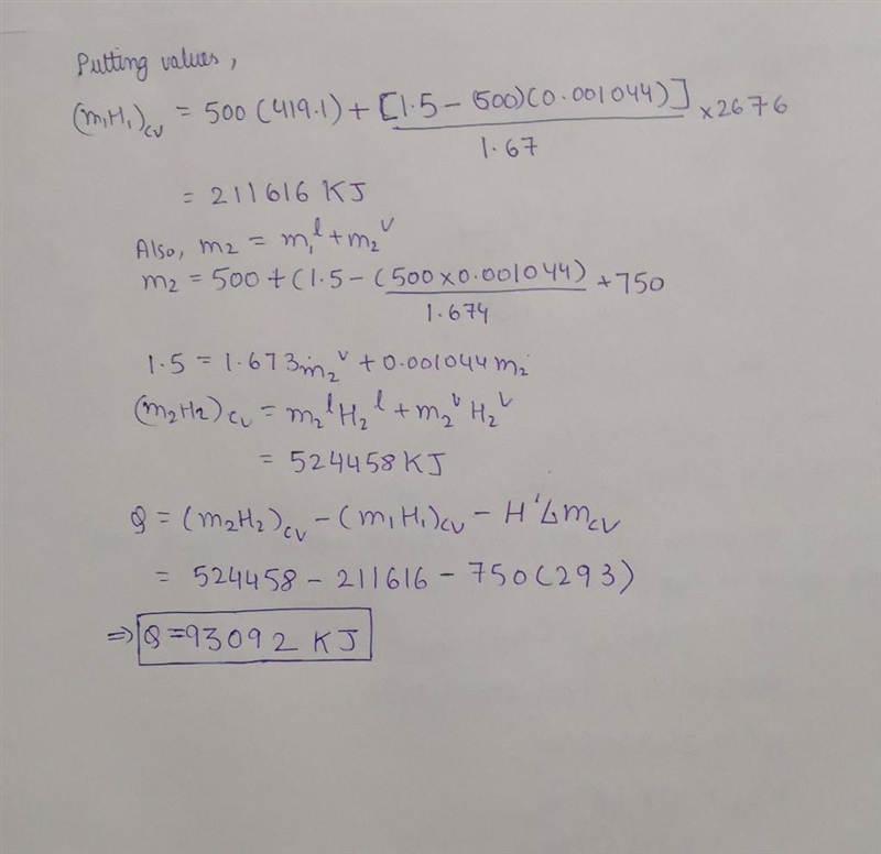 A 1.5 m3 tank contains 500 kg of liquid water in equilibrium with pure water vapor-example-2