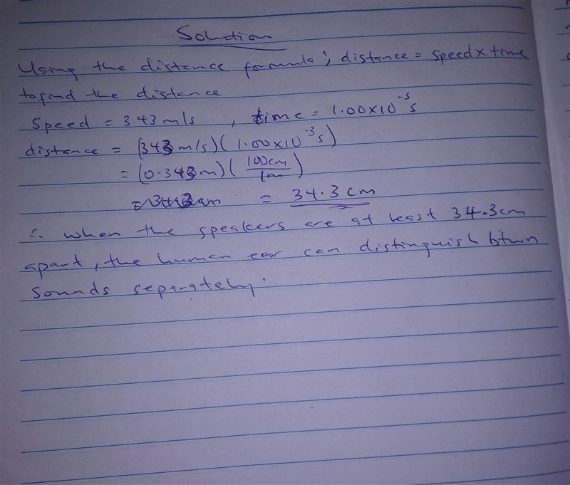 Your ear is capable of differentiating sounds that arrive at the ear just 1.00 ms-example-1