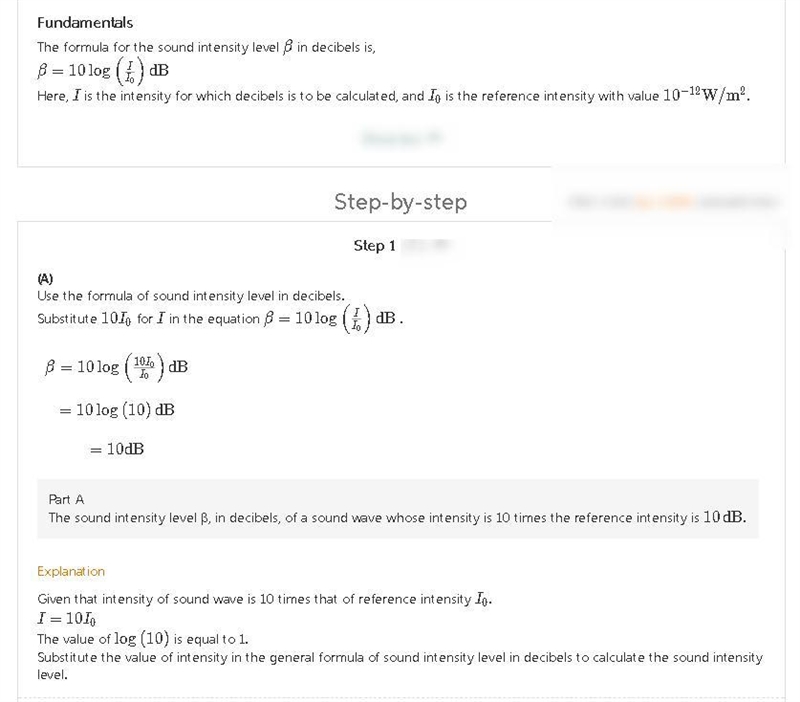 The decibel scale is a logarithmic scale for measuring the sound intensity level. Because-example-1