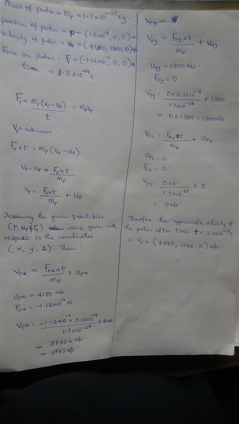 A proton (mass 1.7 × 10−27 kg) interacts electrically with a neutral HCl molecule-example-1