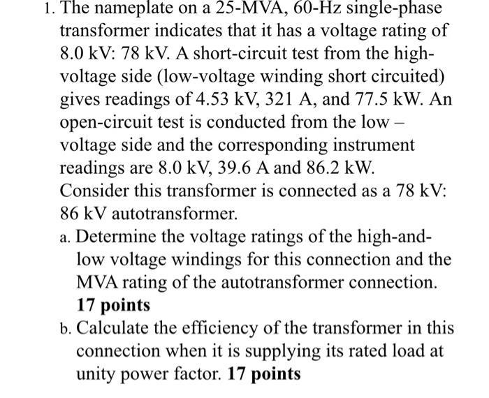 Determine the voltage ratings of the high-and-low voltage windings for this connection-example-1