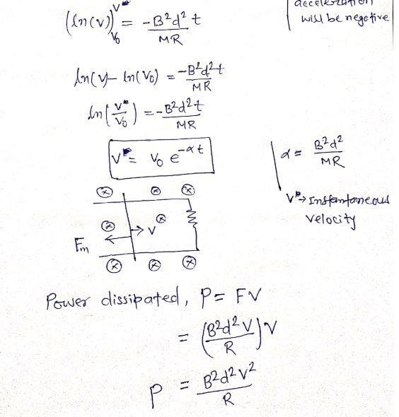 A conducting rod of mass M slides without friction to the right on conducting rails-example-2