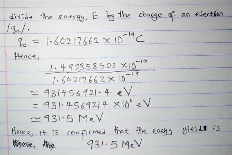 The unified atomic mass unit is defined to be 1 u = 1.6605 ✕ 10−27 kg. Verify that-example-2