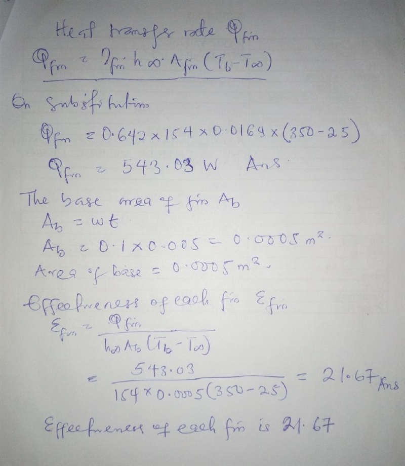 A plane wall with surface temperature of 350°C is attached with straight rectangular-example-2