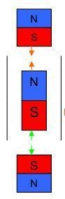 A common physics demonstration is to drop a small magnet down a long, vertical aluminum-example-1