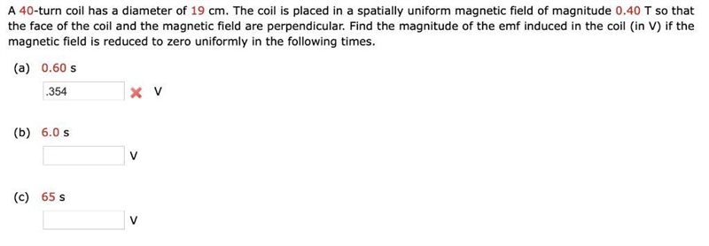 A 40-turn coil has a diameter of 19 cm. The coil is placed in a spatially uniform-example-1