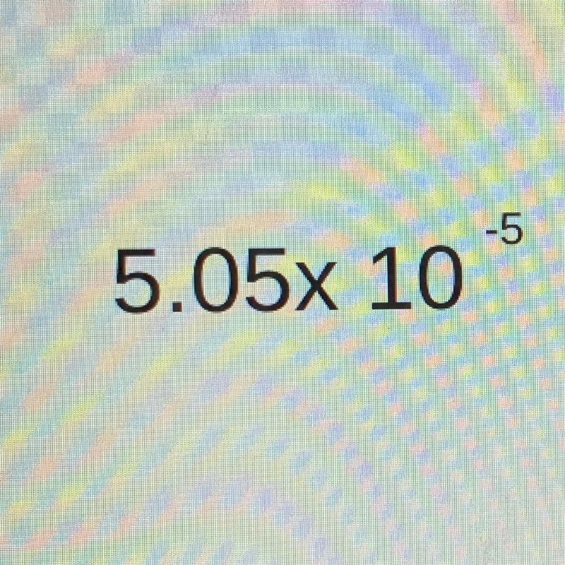 Convert 0.0000505 nanometers into scientific notation-example-1