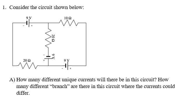 How many different uniquecurrents will there be in this circuit? How many different-example-1