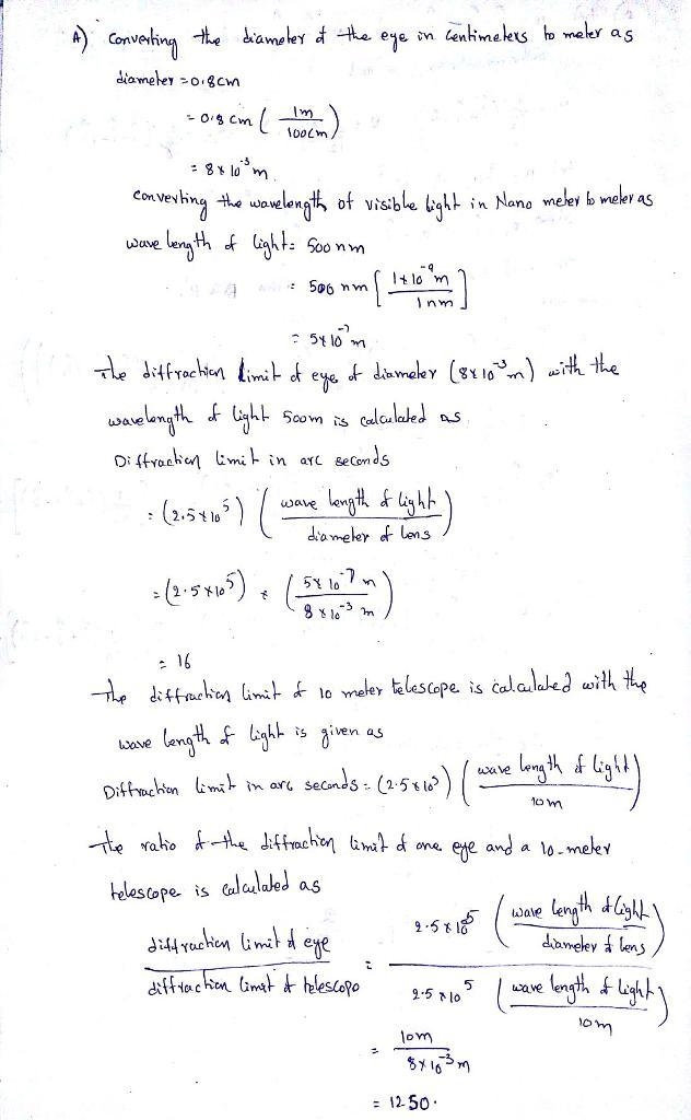 Calculate the diffraction limit of the human eye in arcseconds, assuming a wide-open-example-1