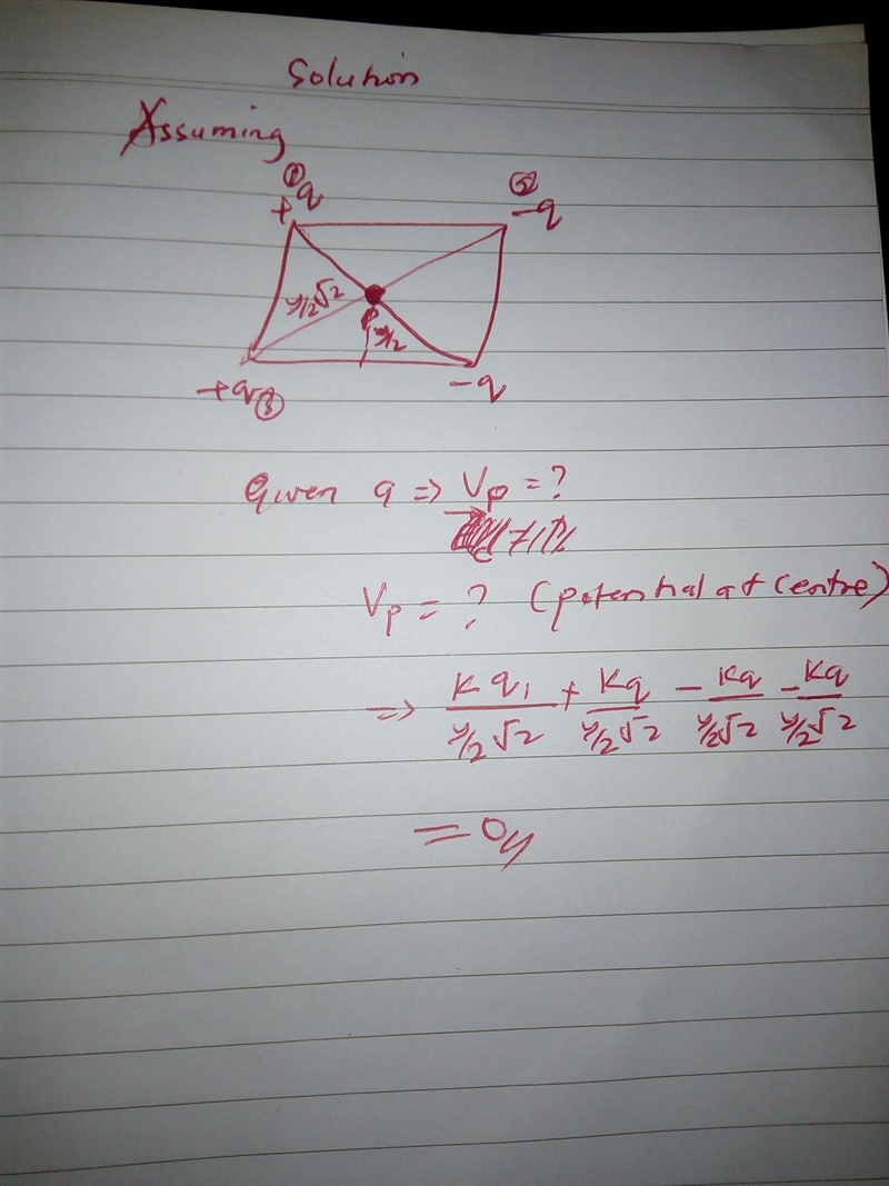 What is the electric potential (relative to infinity) due to these charges at the-example-1