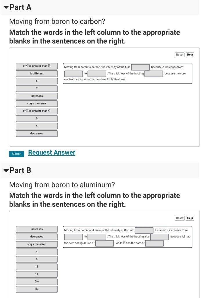 Moving from boron to carbon, the intensity of the bulb Moving from boron to carbon-example-1