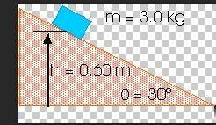 A block is released from the top of a frictionless incline plane as pictured above-example-1