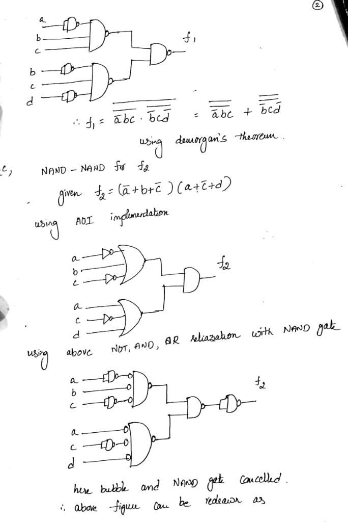 Consider the two level (AND-OR) function f1(A, B, C, D) = AC0D + AB0D0 and two level-example-4