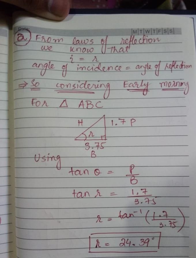 A small mirror is attached to a vertical wall, and it hangs a distance of 1.70 m above-example-2