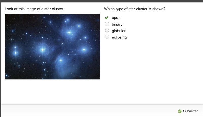 Which type of star cluster is shown?-example-1