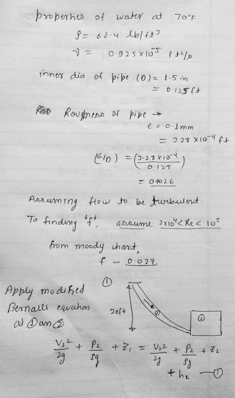 Cooling water is fed by gravity from an open storage tank where the water level is-example-1