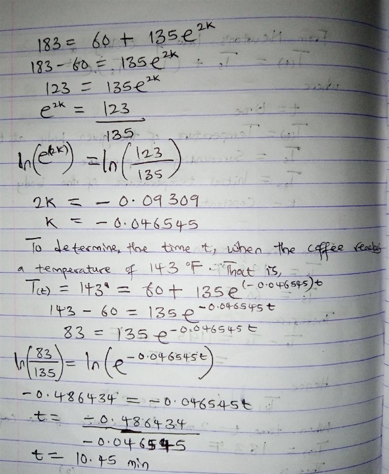 (1 point) Newton's law of cooling states that the temperature of an object changes-example-2