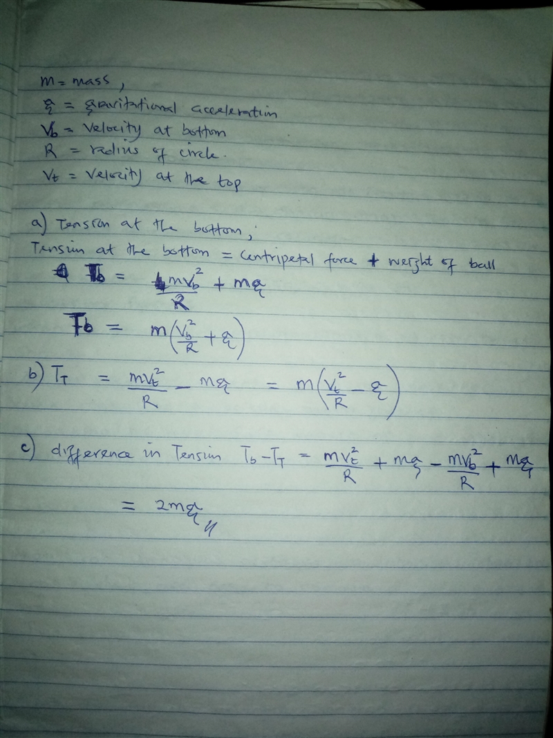 A ball whirls around in a vertical circle at the end of a string. The other end of-example-1