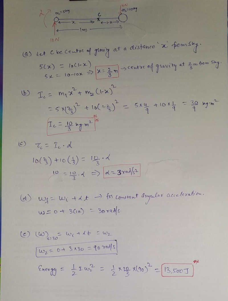 What is the structure's center of gravity? (b) Calculate the structure's moment of-example-1