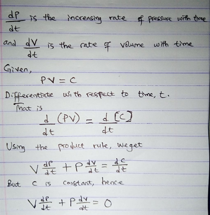 Boyle's Law states that when a sample of gas is compressed at a constant temperature-example-1