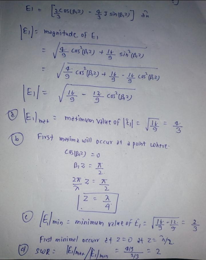 A uniform plane wave traveling in air is incident upon a flat, lossless, and infinite-example-3