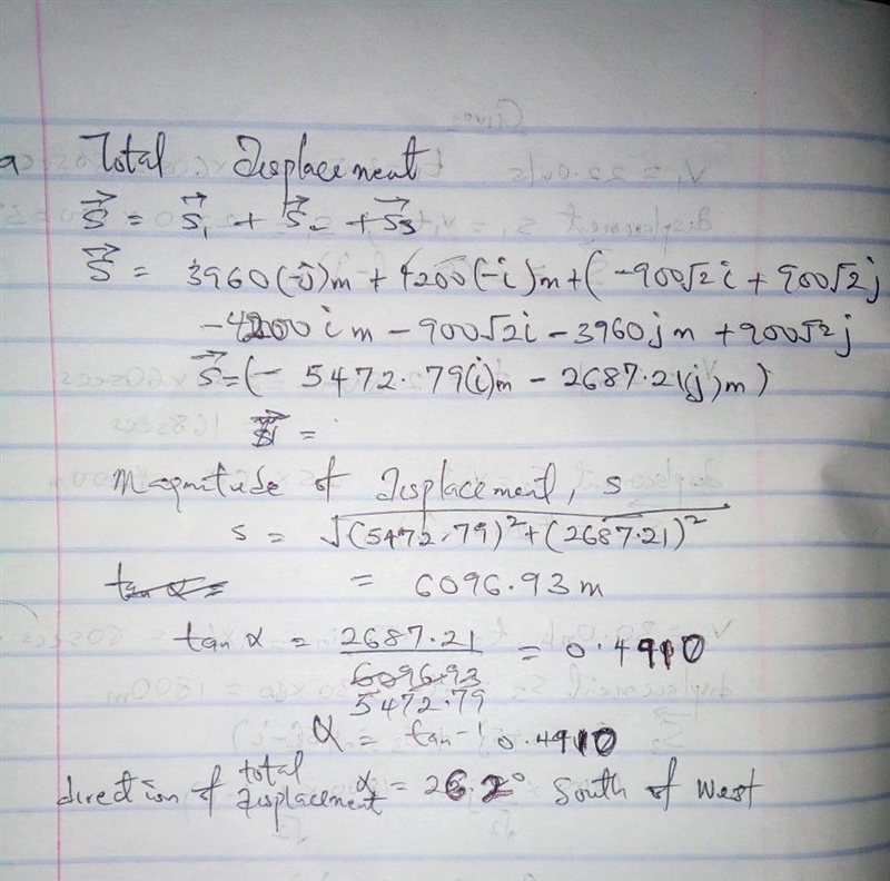 A bus driver heads south with a steady speed ofv1 = 22.0 m/sfort1 = 3.00 min,then-example-4