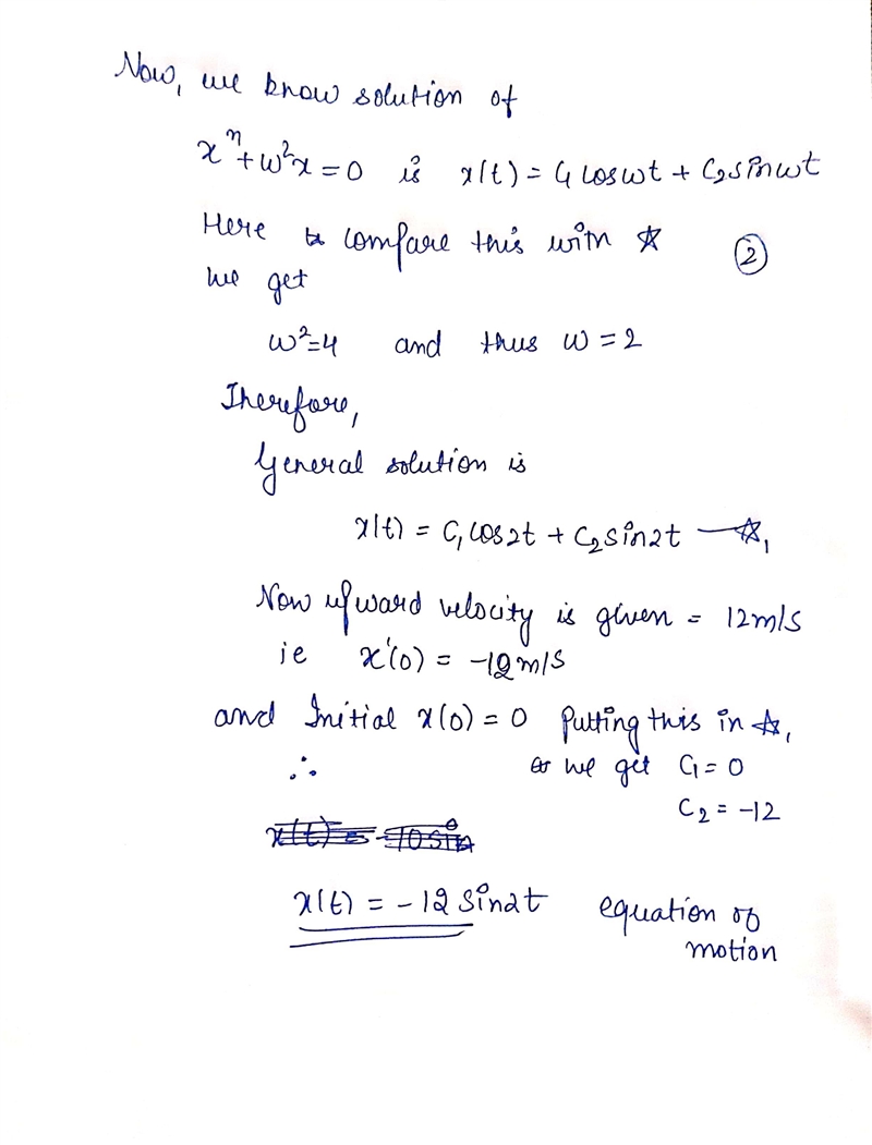 A force of 880 newtons stretches a spring 4 meters. A mass of 55 kilograms is attached-example-2