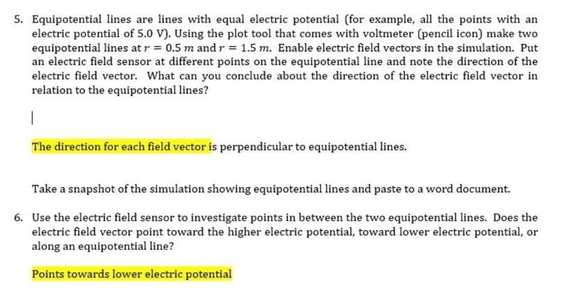 Equipotential lines are lines with equal electric potential (for example, all the-example-1