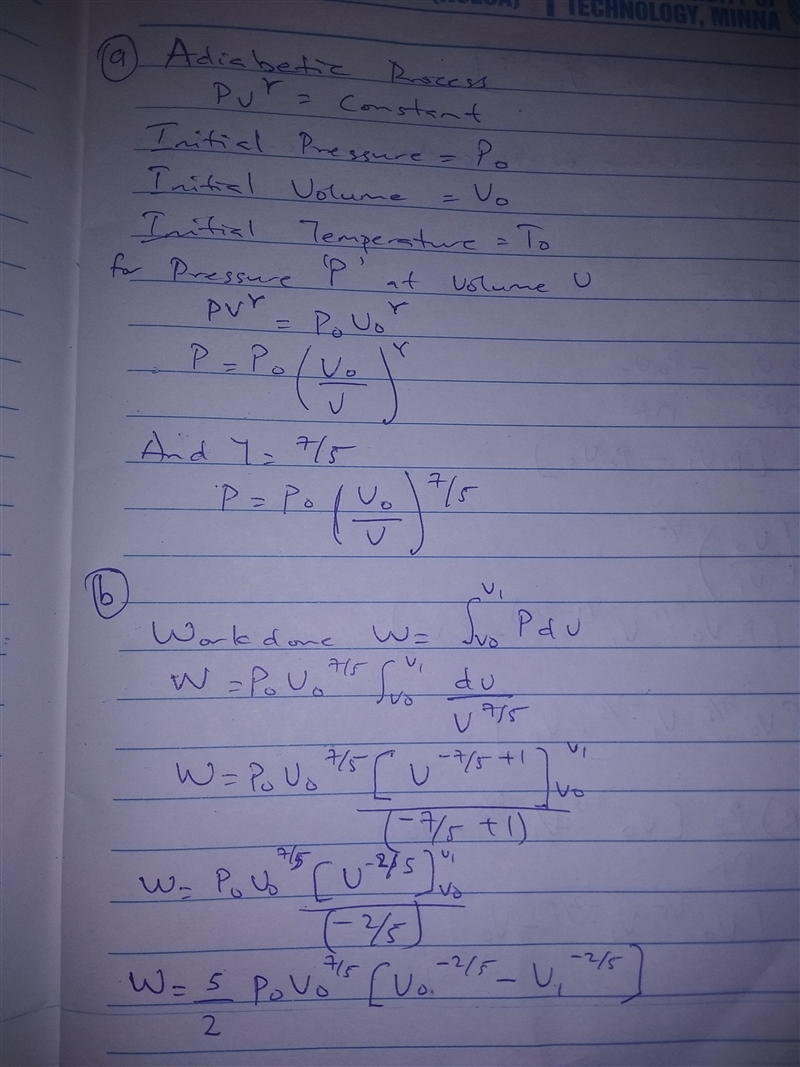 In this problem you are to consider an adiabaticexpansion of an ideal diatomic gas-example-1