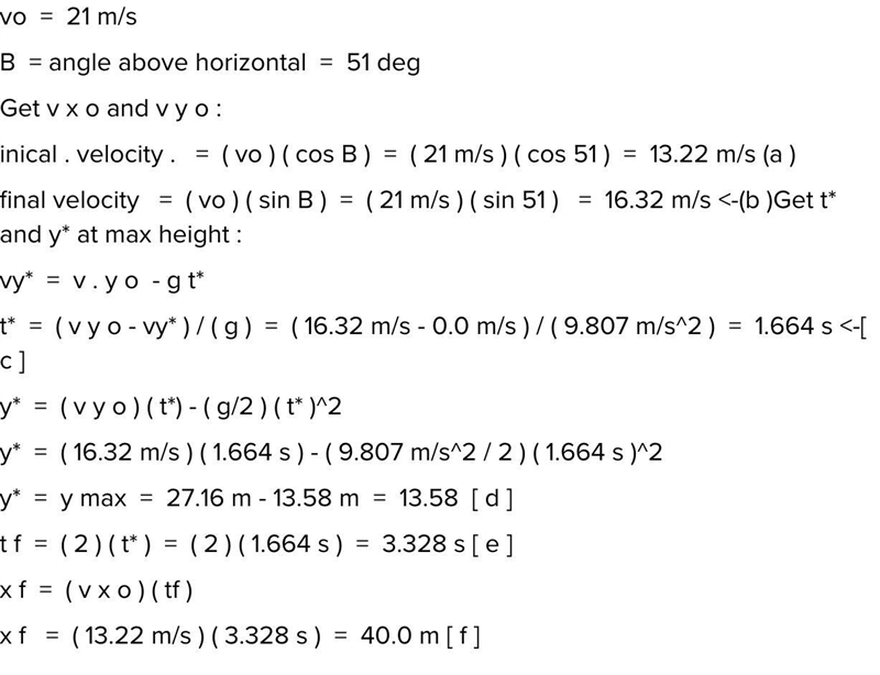 A football player kicks a football off a tee with a speed of 21 m/s at an angle of-example-1