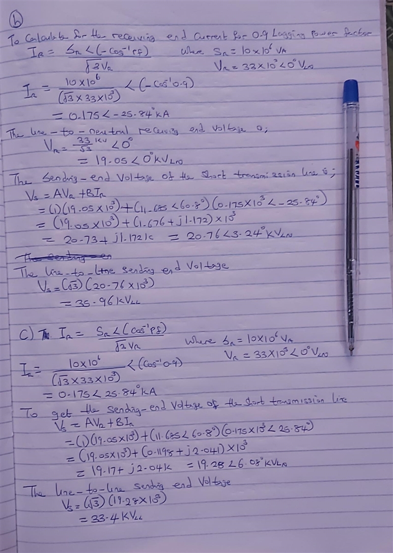 A 30-km, 34.5-kV, 60-Hz, three-phase line has a positive-sequence series impedance-example-2