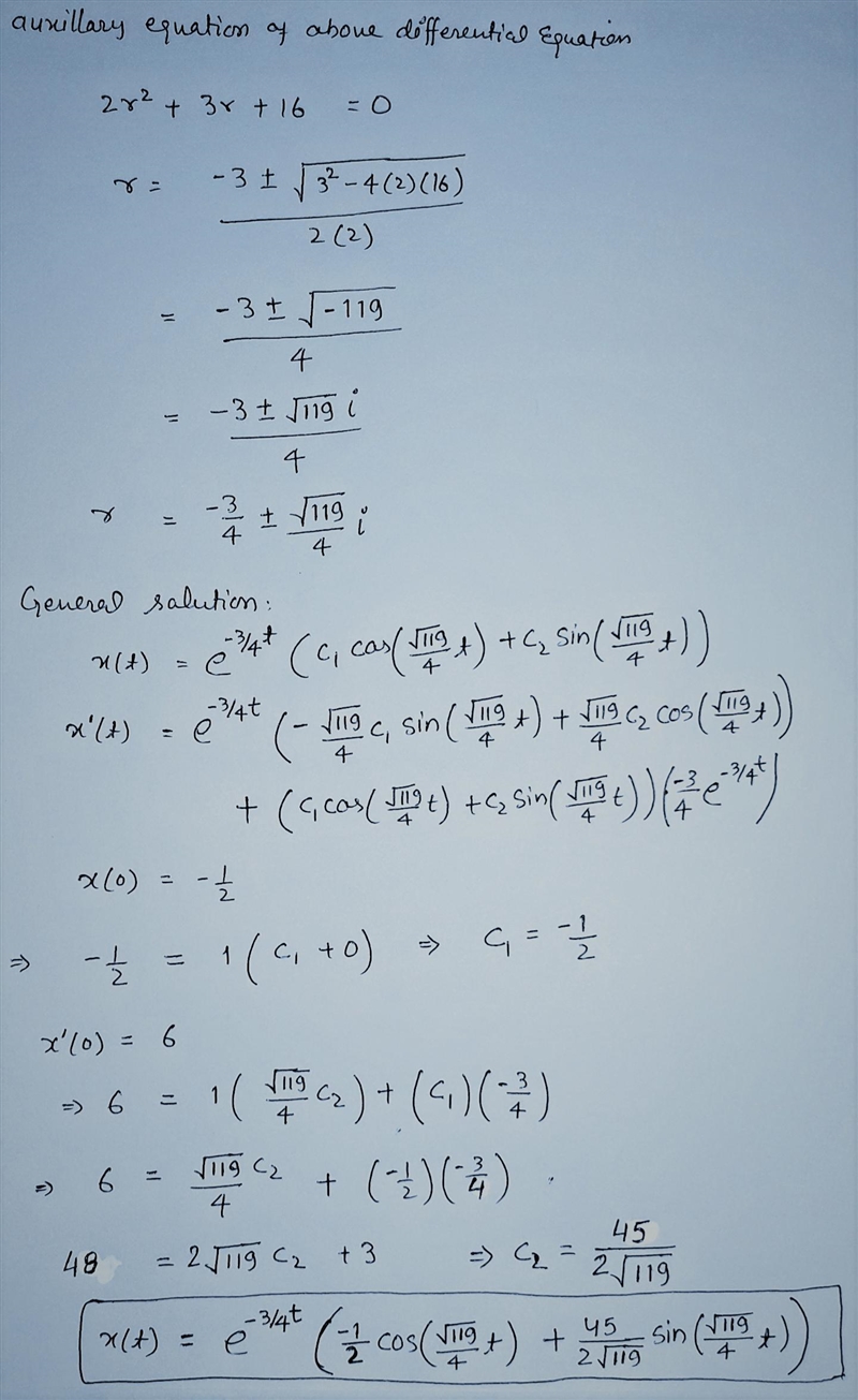 3. A 64 lb weight stretches a spring 4 ft in equilibrium. The weight is initially-example-2