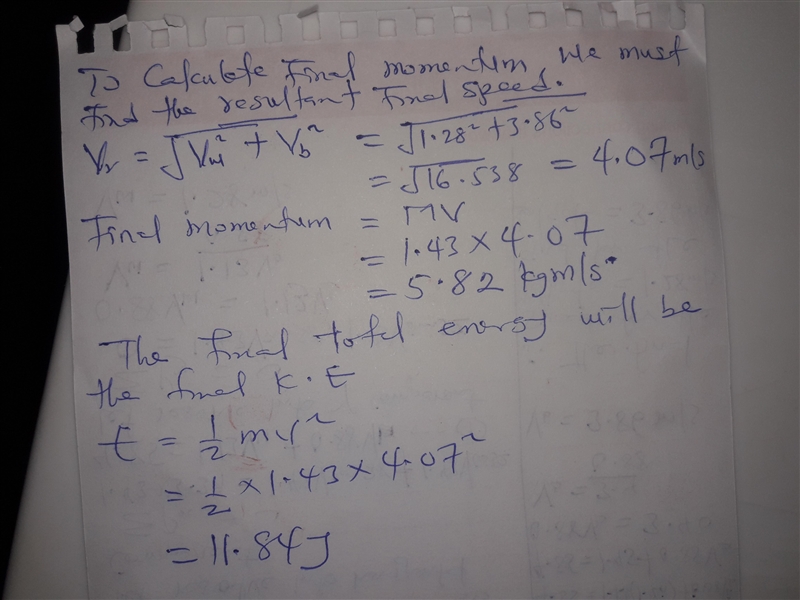 A white billiard ball with mass mw = 1.43 kg is moving directly to the right with-example-2