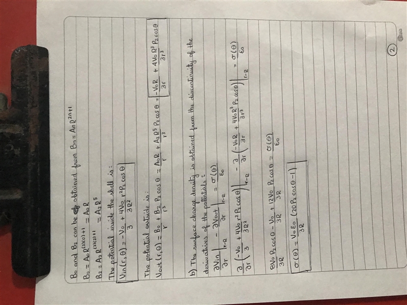 SEPARATION OF VARIABLES - SPHERICAL The potential on the surface of a sphere (radius-example-2