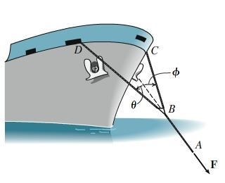 A tugboat tows a ship at a constant velocity. The tow harness consists of a single-example-1