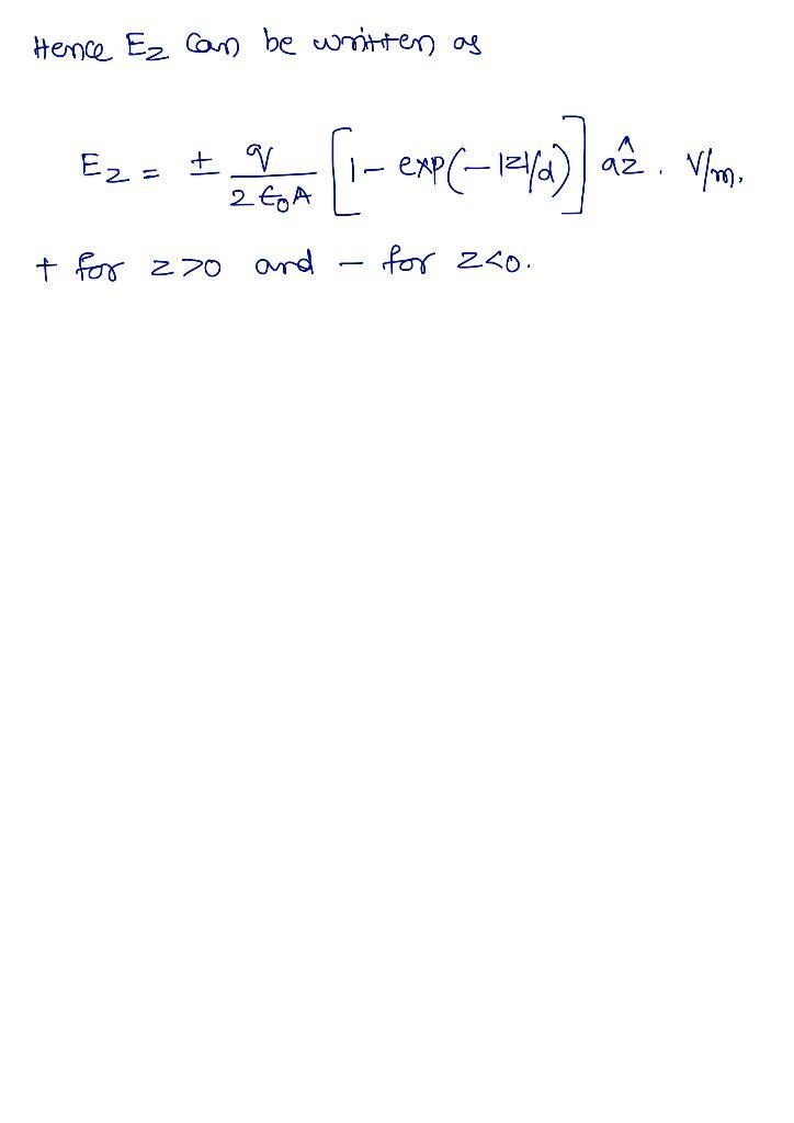 A volume charge distribution in free space is characterized by the density rho v = q-example-3