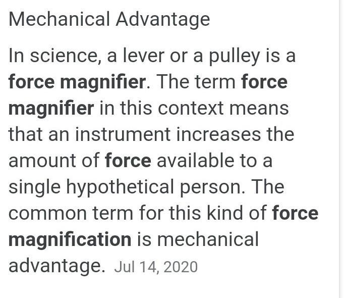 What is force magnifier for class 6​-example-1