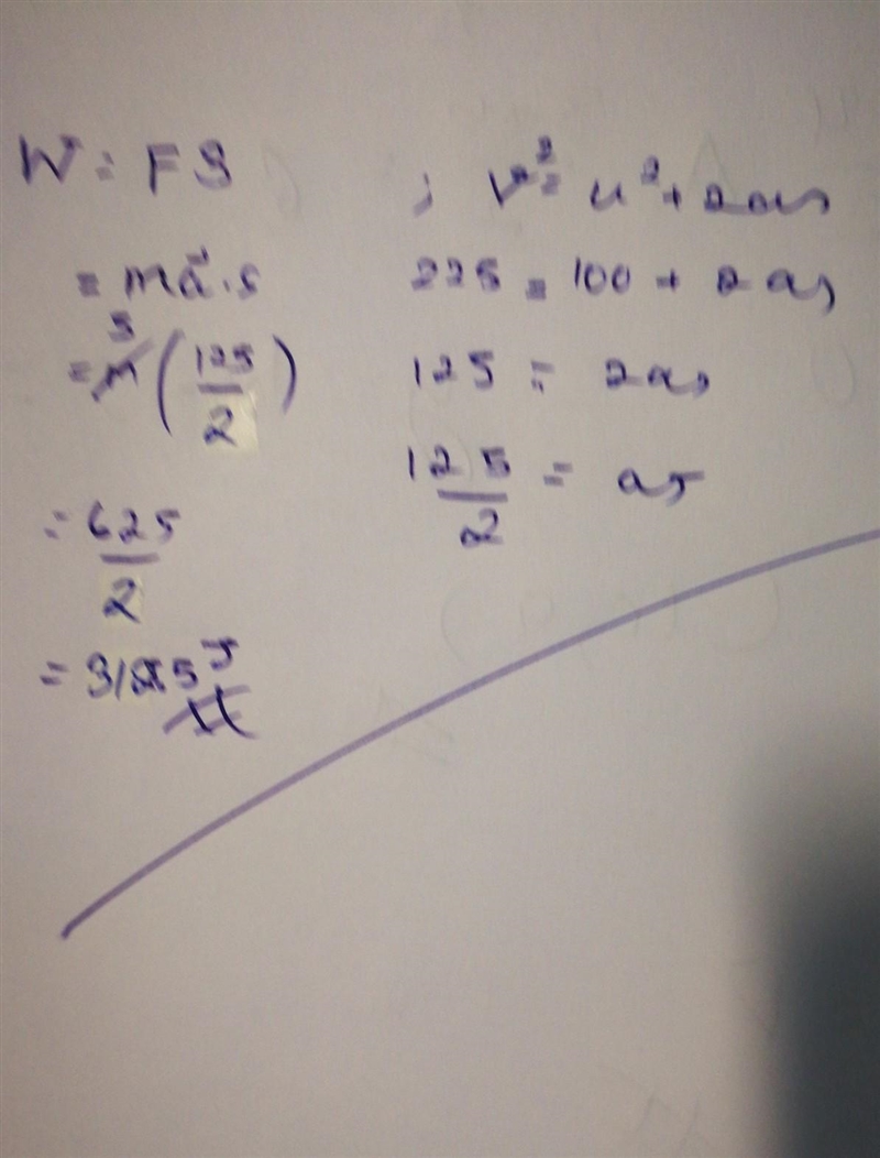 How much work must be done on a 5-kg sled to increase its speed from 10 m/s to 15 m-example-1